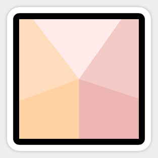 Peach and rose Triangle Sticker